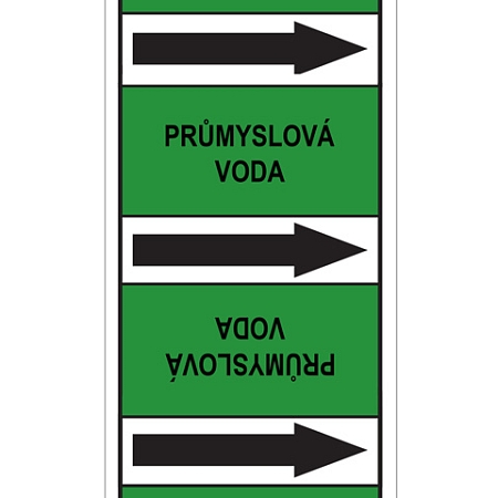 Značení potrubí, průmyslová voda